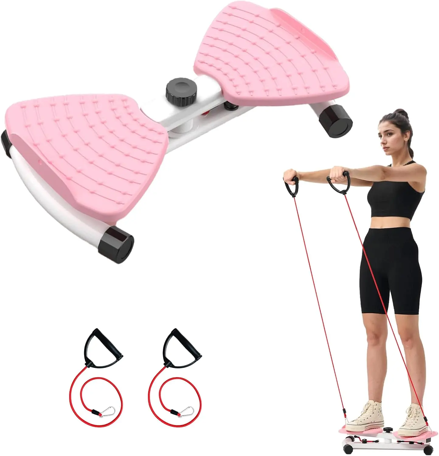 Waist Twist Exercise Machine, Ab Workout Equipment with Non-Slip Foot Design, Quiet Home Fitness Trainer for Core Exercise