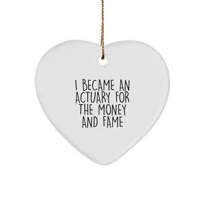 Funny Actuary Gifts for Christmas Unique Heart Ornament from Friends to Family