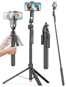 2026 new model 360° Rotatable, Adjustable, Selfie Stick & Tripod, Rechargeable, Smart Face Tracking, Remote Control with Gesture & Video Scrolling