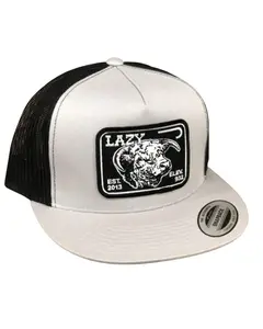 Lazy J Ranch Wear Men's Elevation Cowhead Logo Patch Mesh-Back Ball Cap - Silblk4elev