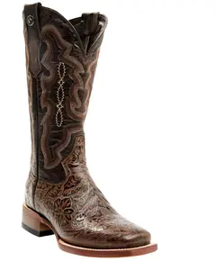 Tanner Mark Women's Hand Tooled Floral Western Boot Broad Square Toe - Tml201759