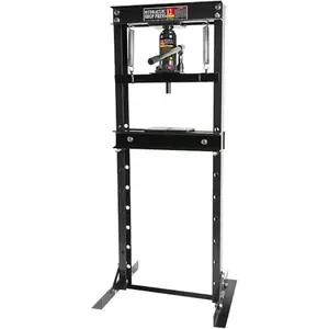 12 Ton Hydraulic Shop Press,h-Frame Heavy Duty Bearing Press Tool with Stamping Plates,Adjustable Height Garage Floor Press for Metalworking,Bearing Removal,Repair Bend,Straighten,Black