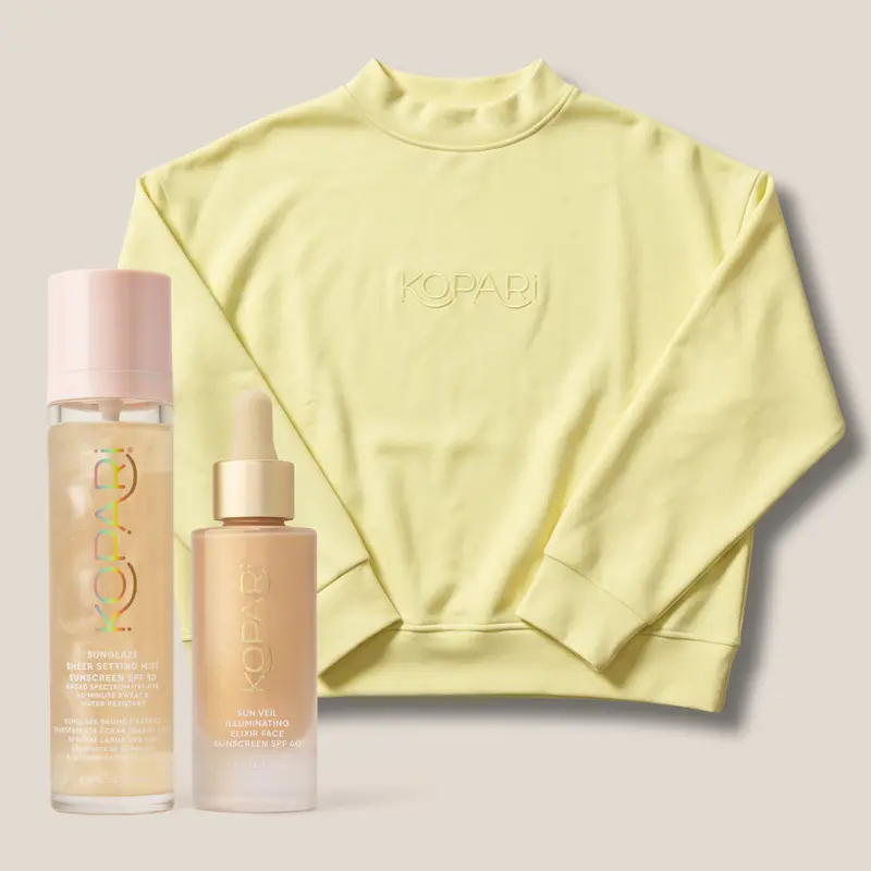 The Kopari Icons - Limited Edition Kopari Mockneck Sweatshirt + Setting Mist + Elixir