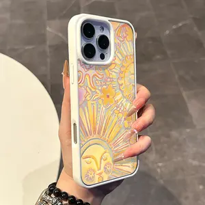 Chic Magnetic Case for iPhone11/12/13/14/15/16/17/promax sun totem MagSafe Ready, Anti-Slip, Ultra Thin |   Aesthetic Touch for Daily Use