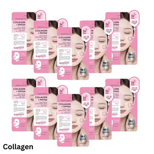 10pc Set MEDI FOR DEAR Collagen + Peptide Face & Neck Mask | Korean Beauty Sheet Mask | Firming & Anti-Aging collagen face mask Elasticity Nourish