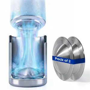 Chillr Reusable Cooler Ice Packs for 12oz Insulators and Can Stainless Steel Indestructible Leak-Proof Food-Safe Pack of 2