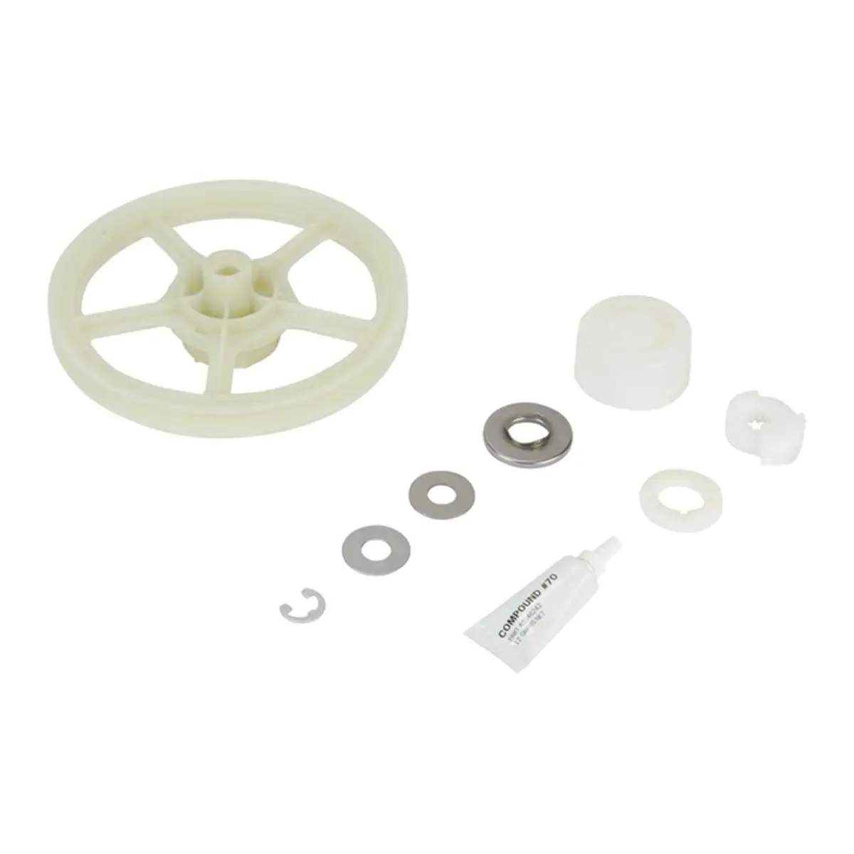 Whirlpool 12002213 Genuine OEM Washer Thrust Bearing Replacement Kit - Durable Construction, Simple Installation, Reliable Functionality, Boosts Equipment Performance, Includes Pulleys
