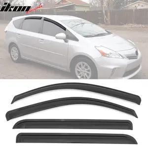 Window Visor for Toyota Prius 2012-2018 Slim Style Smoke Tinted Acrylic