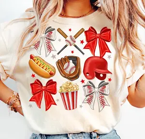 Vintage Baseball Bow, Bow Baseball, Coquette Baseball Shirt, Mama, Game Day Baseball Tshirt