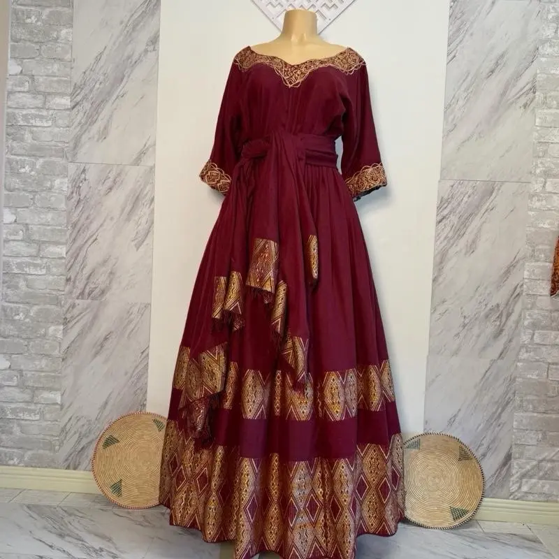 Habesha dress , Ethiopian and Eritrean traditional dress እጅ ጥልፉ