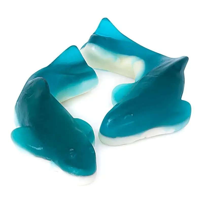 Giant Killer Shark Shaped Gummy Candy – Bulk Candy fruity flavored gummy blue raspberry candy gummies sweet Fun Soft Bites Chewy