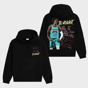 Ja Morant "#12" Premium Cotton Hoodie V11, Ja Fan Hoodie, Grizz Nation Fans Club Hoodie, Basketball Graphic Hoodie, Basketball Lover Gift, Basketball Game Day Outfit.