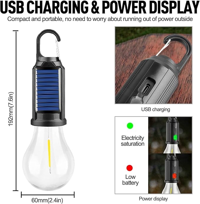 Built-in solar panel for outdoor lights