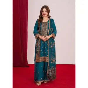 Koh Noor Teal by Riwaj Fashions