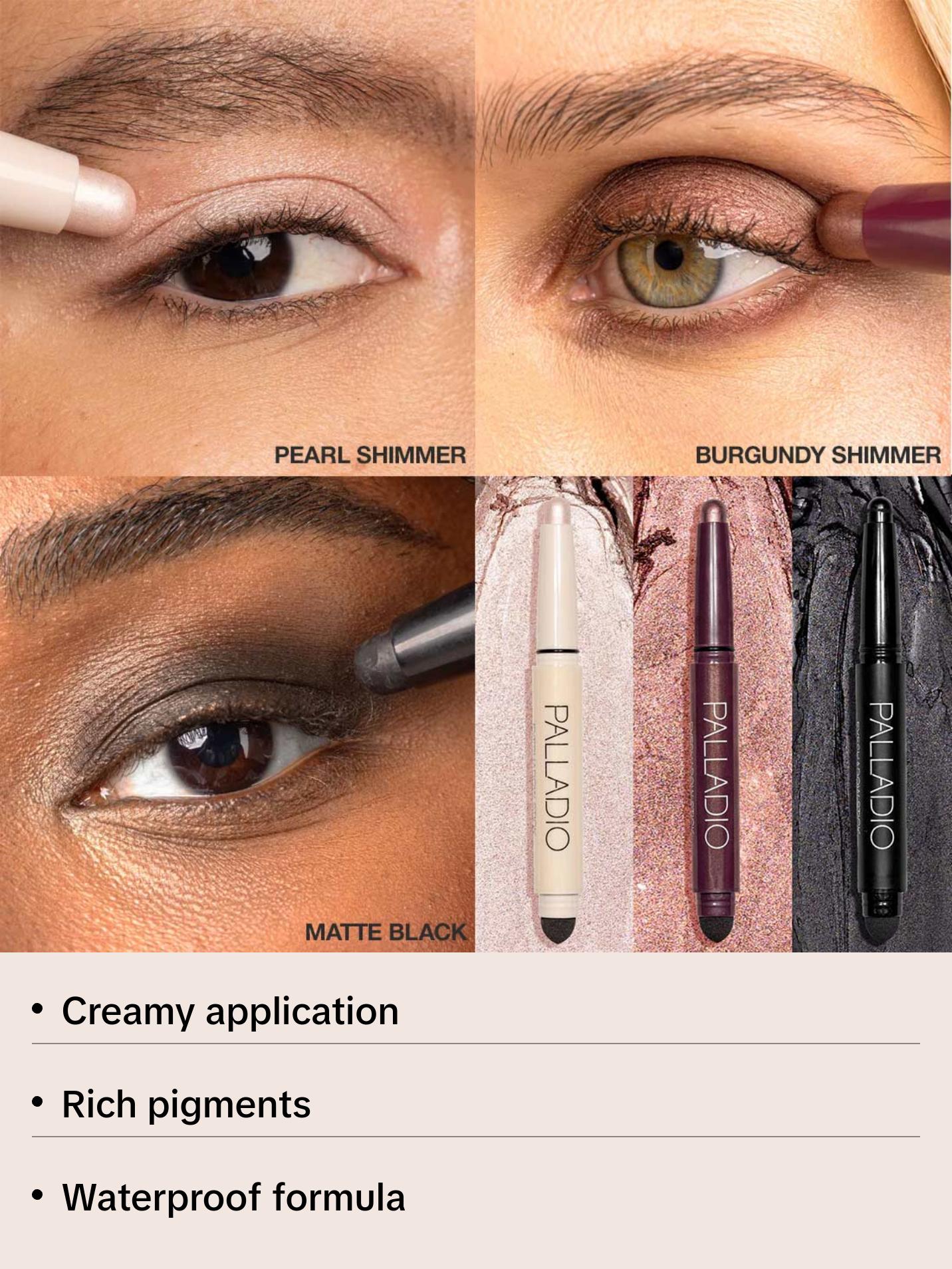 Burgundy Smokey Eyeshadow Stick Trio