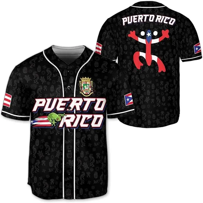 Puerto Rico Shirt, Puerto Rico Baseball Jersey, Baseball Jersey Men, Jerseys for Mens