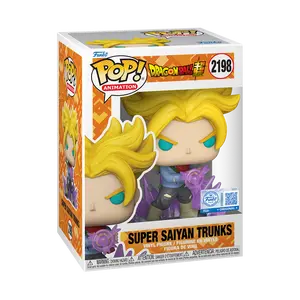Funko Pop Dragon Ball Super Super Saiyan Trunks Vinyl Figure 2198 Pre Release Sticker