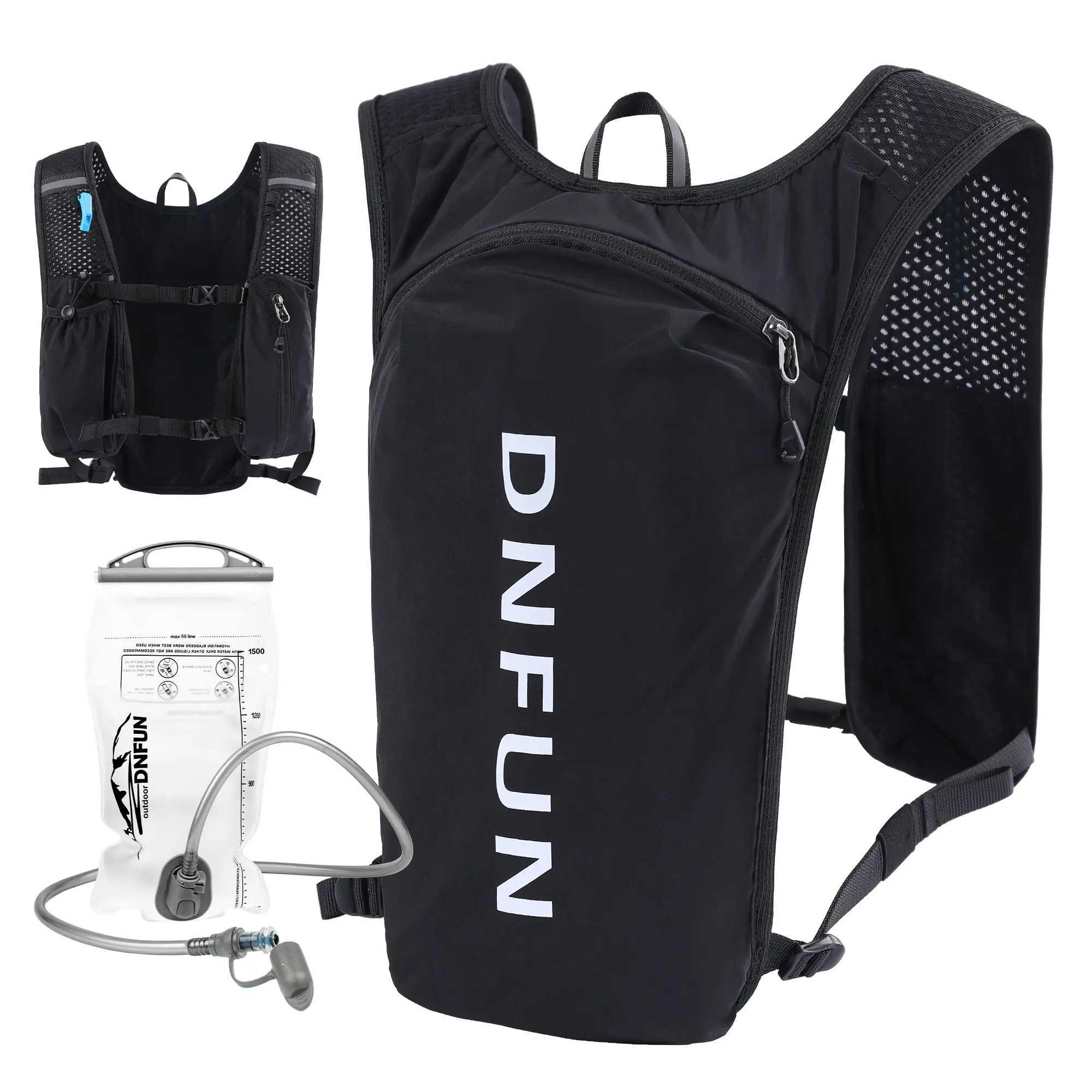 Hydration Vest for Runners, 1.5L Water Bladder, Lightweight Bounce-Free Hydration Pack, Water Carrier for Trail Running, Marathon, Cycling Sport Training, Hydration Pack Backpacks