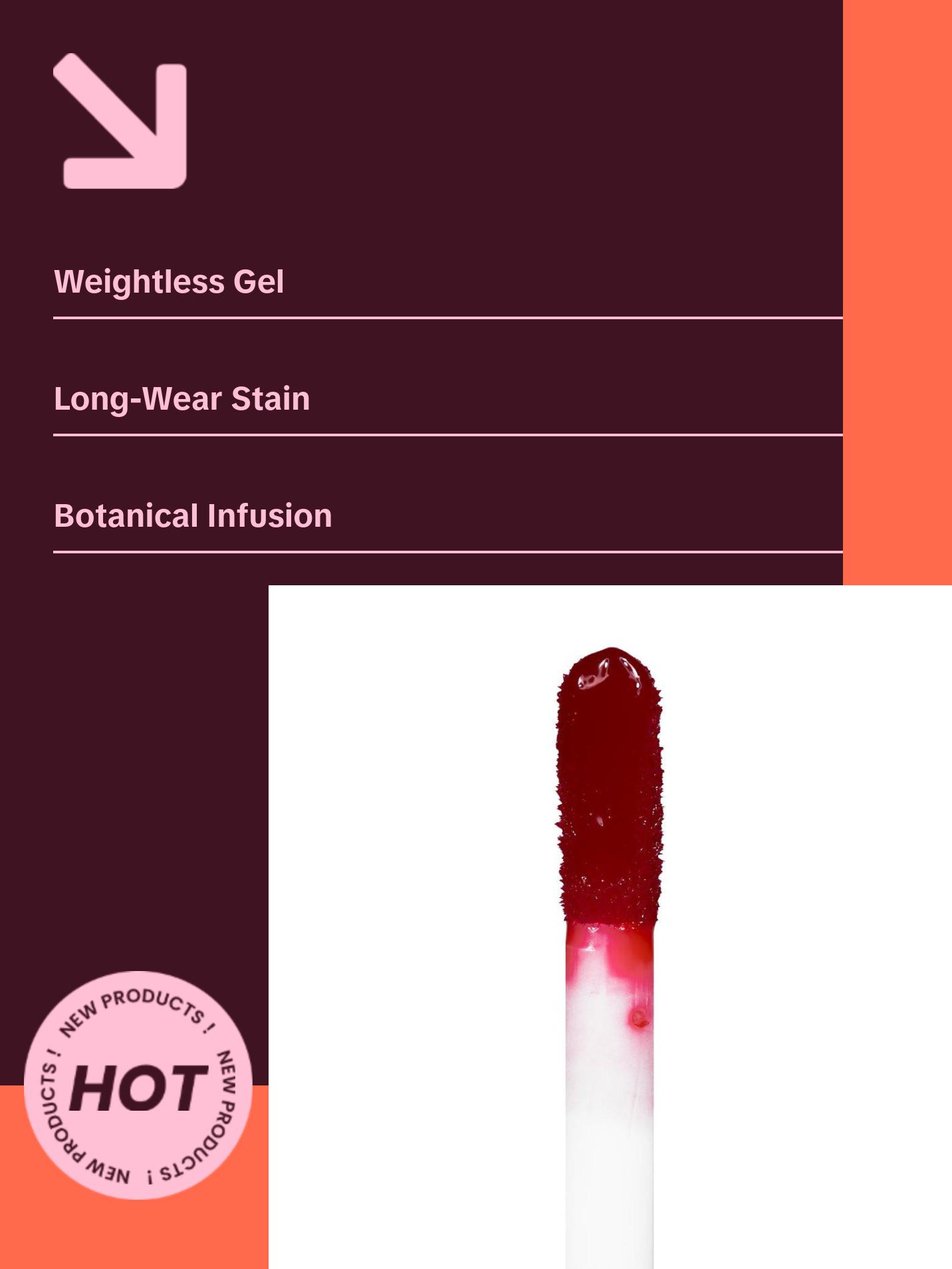 Palladio Jelly Tint, Liquid Stain for Cheeks & Lips, Vivid Color Lip Stain, Lightweight Non-Sticky and Transfer-proof, Natural Finish Makeup