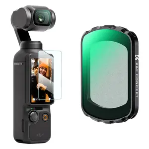 K&F CONCEPT Magnetic Black 1/2 Diffusion Camera Filter for DJI Osmo Pocket 3/Pocket 4, Optical Glass Accessory for Cinematic Hazy Look Video/Vlog Photography