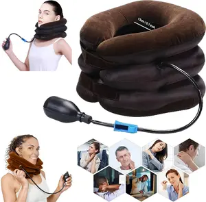 Cervical Neck Traction Device and Collar Brace, Inflatable & Adjustable Neck Stretcher Support, Neck Brace Pillow for Chronic Neck Pain Relief Home Traction Spine Alignment Relax