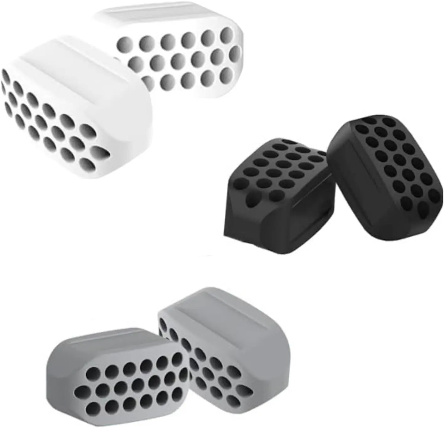 6 PCS Jaw Exerciser Multi-Pack, Solid Facial Shaping Tool for Jaw Exercises with 3 Adjustable Resistance Levels for Men & Women, Unscented, Perfect Jaw