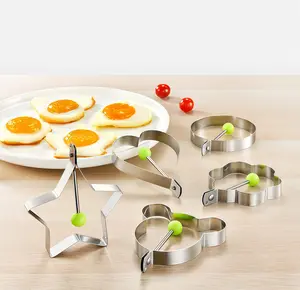 5-Piece Fried Egg Ring Molds, Multifunctional Breakfast Cooking Tools-MM1