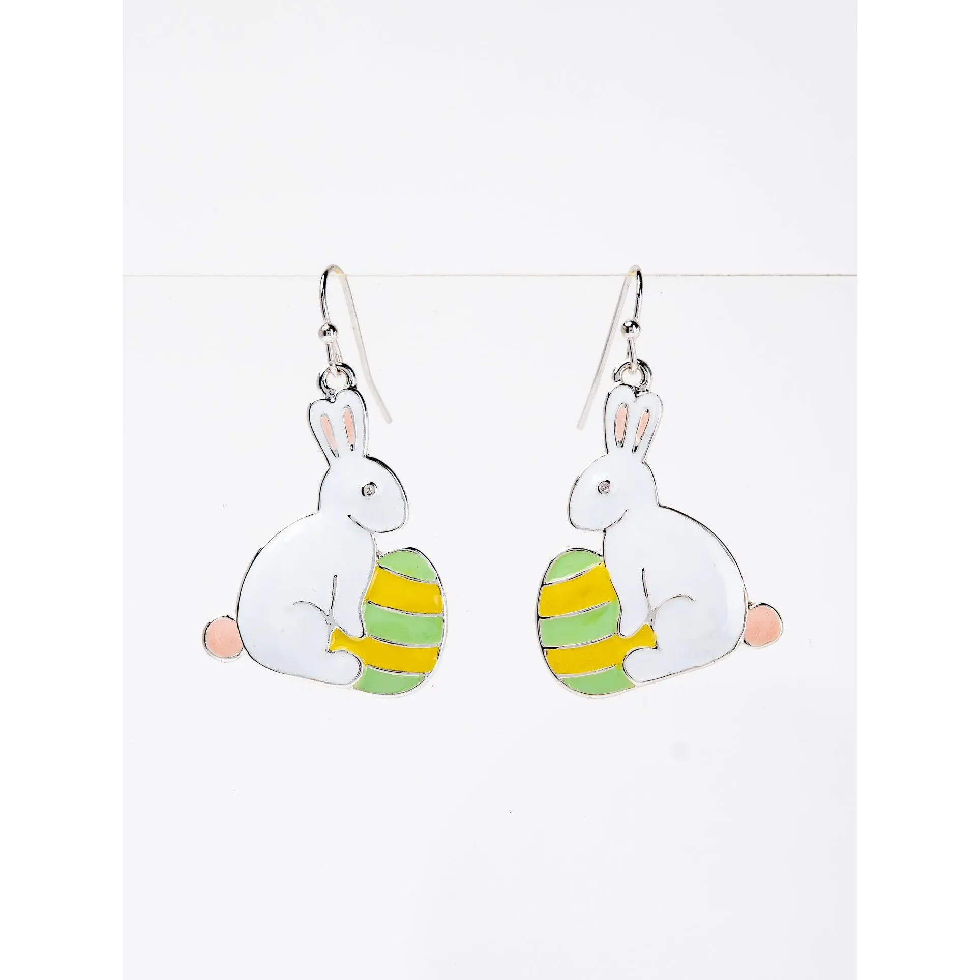 Avery Easter Bunny Egg Enamel Coated Earrings