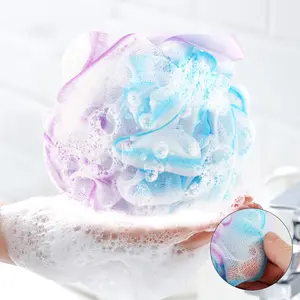Bath Sponges Loofahs 75 Grams Large Size,4 Pack Shower Sponge Exfoliating Cleaning Bath Loofa Body Scrubber Balls for Women Men Children Washing