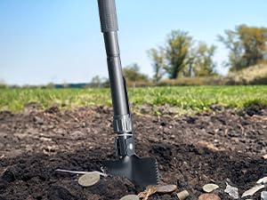 [3 OFF!!!]GoGonova Waterproof Metal Detector for Adults & Kids with 8" Search Coil All Metal & Disc Modes Portable Tool Kit Adjustable Stem IP68 Rating Lightweight Design LCD Display Durable Shovel Anti-interference Headphones