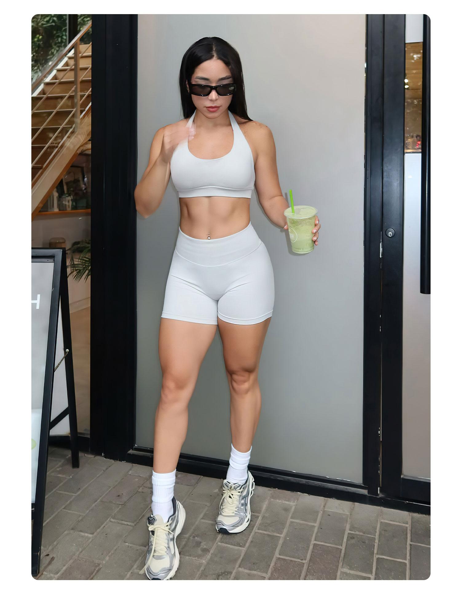 YEOREO SoftHue Seamless Workout Gym Shorts for Women Butt Lifting Hidden Scrunch  4.5" Impact Shorts Yoga Clothes