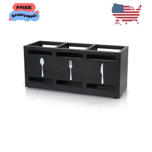 Wooden Silverware Caddy Flatware Cutlery Holder Wood