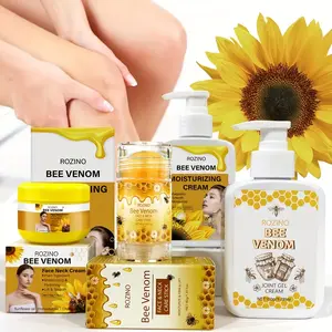 ROZINO  Body Care Set - Moisturizing Cream, Face & Neck Cream, Joint Gel Cream, Sunflower Oil, Honey Extract, 4-Piece Kit Skin Repair