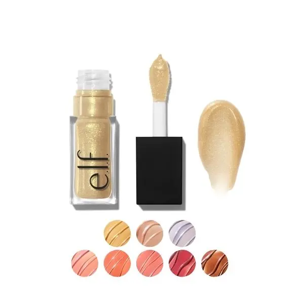 e.l.f. Glow Reviver Lip Oil Glimmer, Hydrating Lip Oil with Glitter Finish 7.6mL