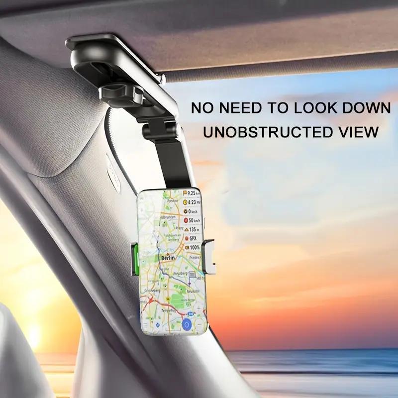 1080° Rotating Car Visor Phone Holder "Universal" - Safe Driving - Suitable For Iphone And Most Smartphones Cellphone Mount Stand