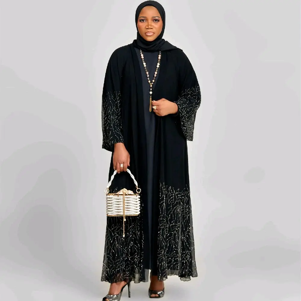Silver fall Abaya