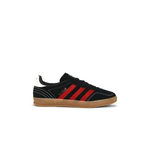 adidas Originals Gazelle Indoor Sneaker in Core Black, Better Scarlet, & Gum4