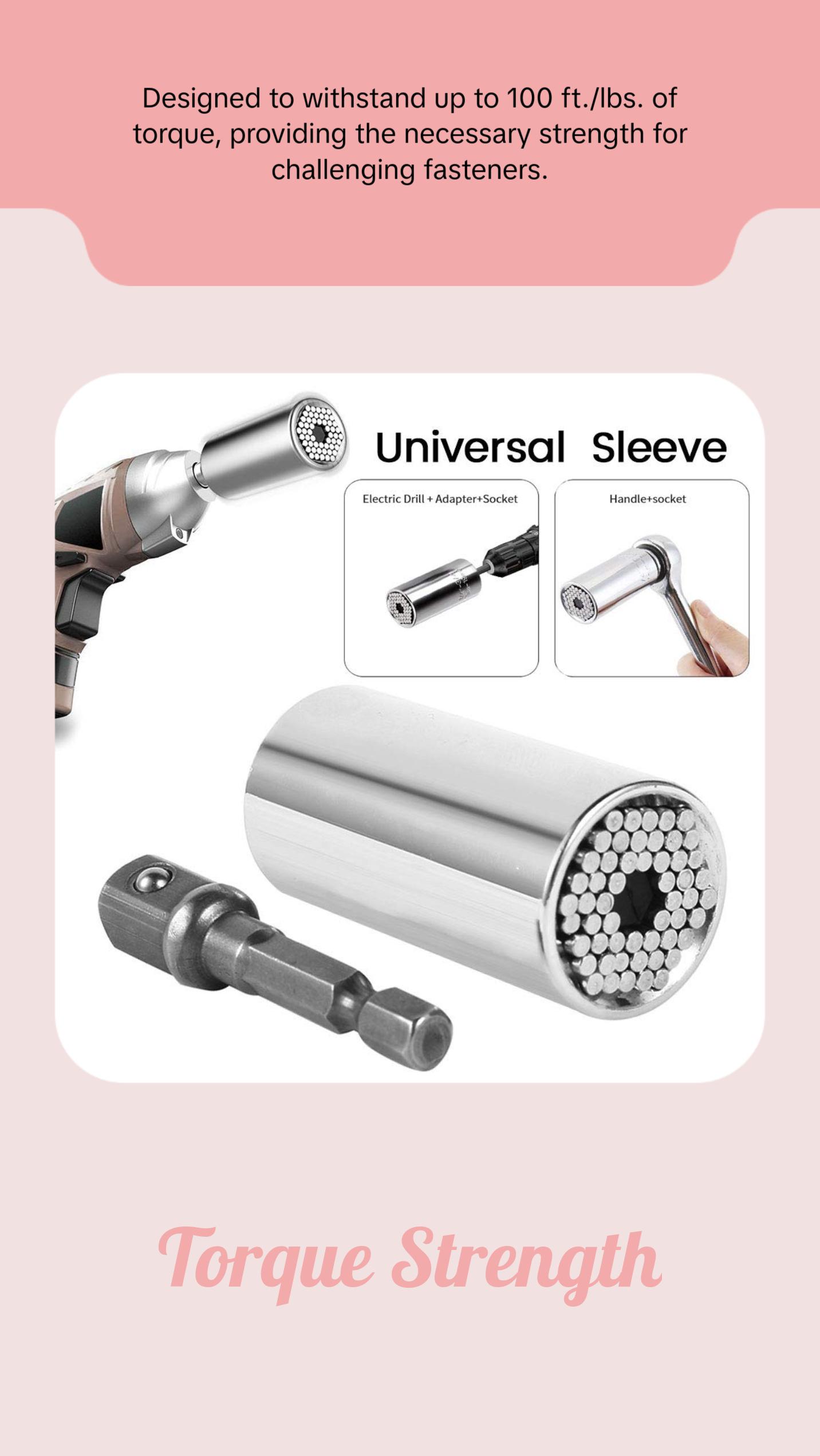 Multi-Function/Self Adjusting/Multi Size/Universal Socket Tools Set With Adapter