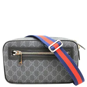 Pre-owned GUCCI Canvas Belt Bags GG Supreme Bumbag Black 792094