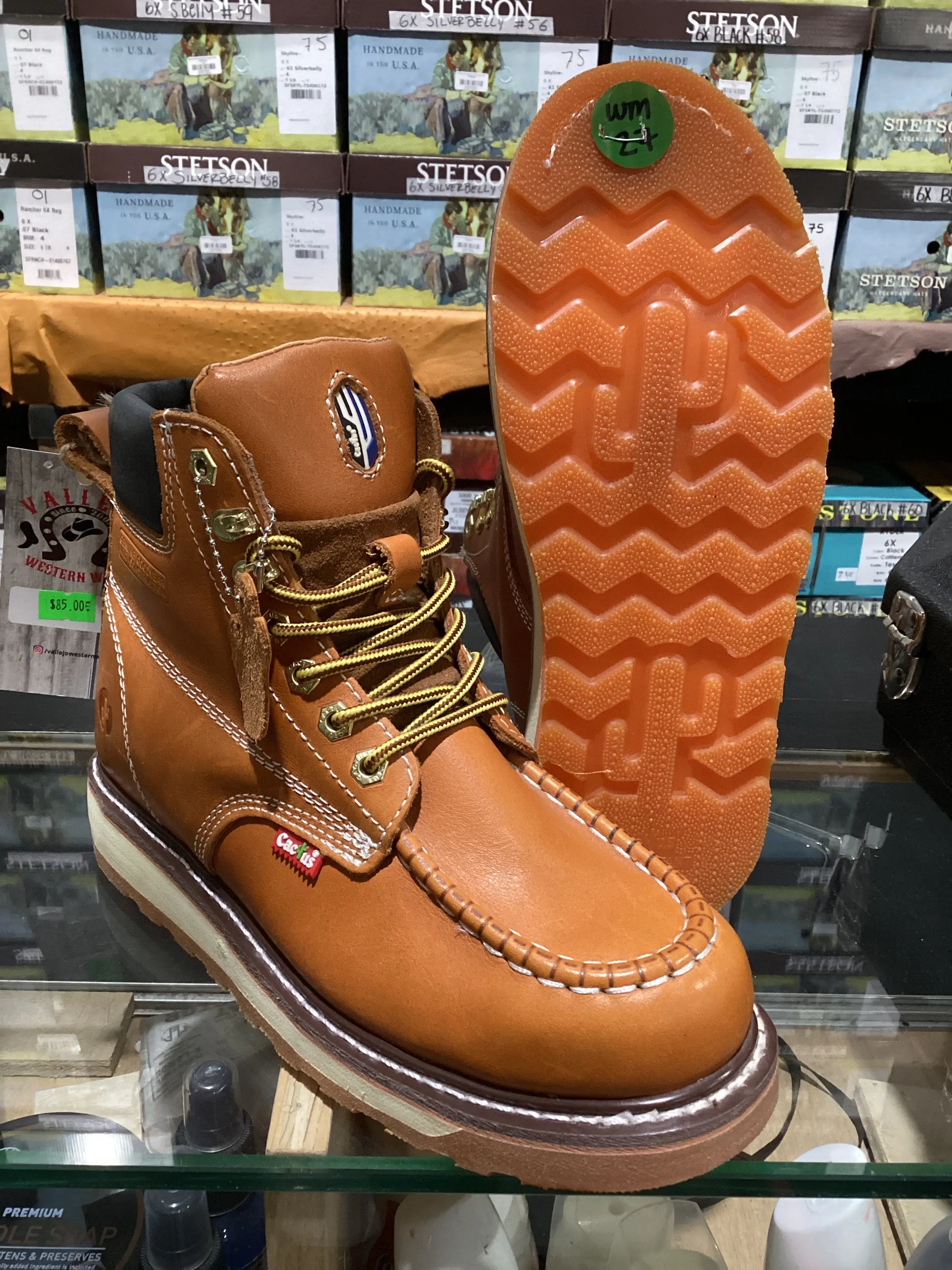 Cactus Men's Moc Toe Work Boot - Cali Gold
