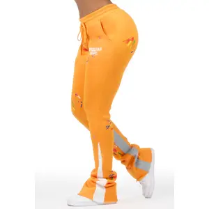 Karenthia 2.0 Orange Stacked Track Pant