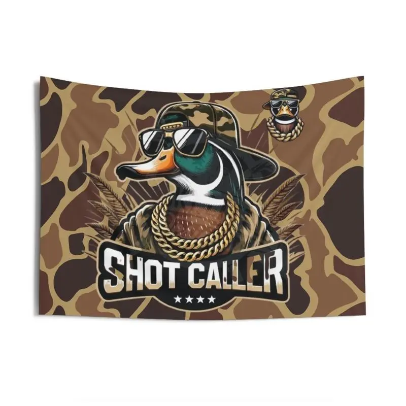 Summerwins Camo Pattern Decorative Tapestry Wall Hanging - Synthetic, Single-Side, All Over Print, Duck Hunting Shot Caller Home Supply, Wrinkle-Resistant, Fade-Proof, Multi-Size Bedroom Living Room Decor Mural