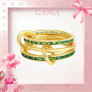 GANIA Ladies can wear the gold ring set, non-fading, exquisite ring, silver rose gold ring set, multi-ring mixed metal stackable ring set. Suitable as a Valentine's Day gift for ladies.