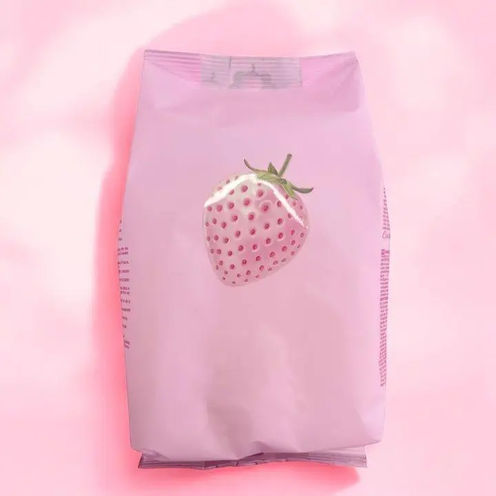 Thermochromic Rosin-Free Hard Wax (2.2 lb/1 kg) - White Strawberry Fragrance, Hypoallergenic, Creamy Texture, Low-Temperature Formula for Sensitive Skin Hair Removal, Cosmetic Body Care Waxing Product