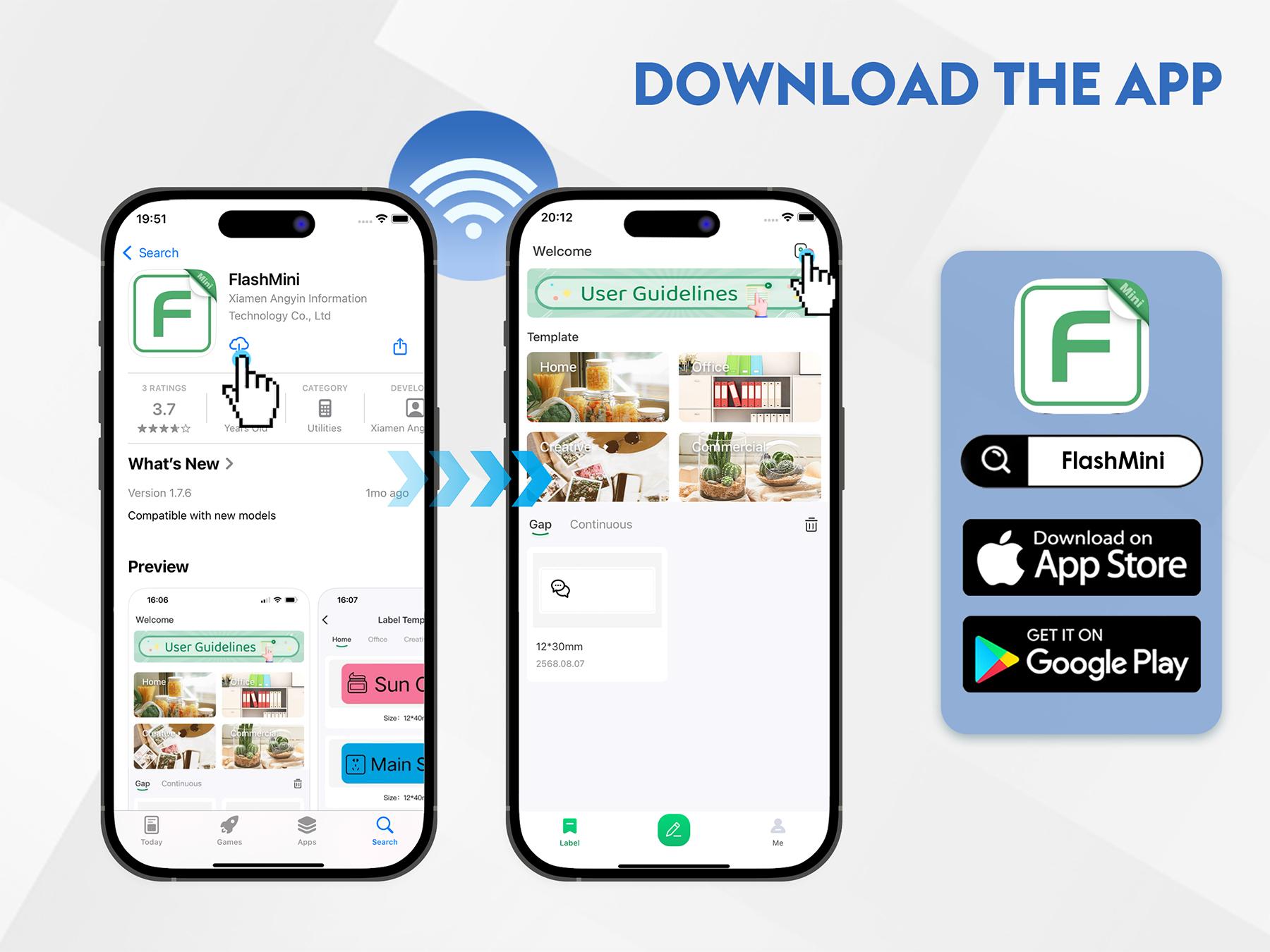 Mini Label Printer with Tape Bluetooth Maker Machine L12 Strap Wireless Printer for iOS & Android, Perfect for Home, Office Storage Boxes Organizing Inkless Printer DIY Barcode Name Price Sticker Study Note Desk Accessories File Organization