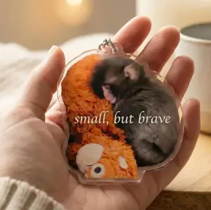 Punch Baby Monkey Acrylic Keychain, Cute Viral Monkey Bag Charm, Animal Lover Gift