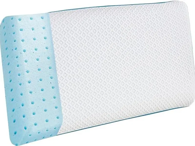 Mocassi Cooling Memory Foam Pillow with Gel-Infused Filling, Hotel Premier Plush Support