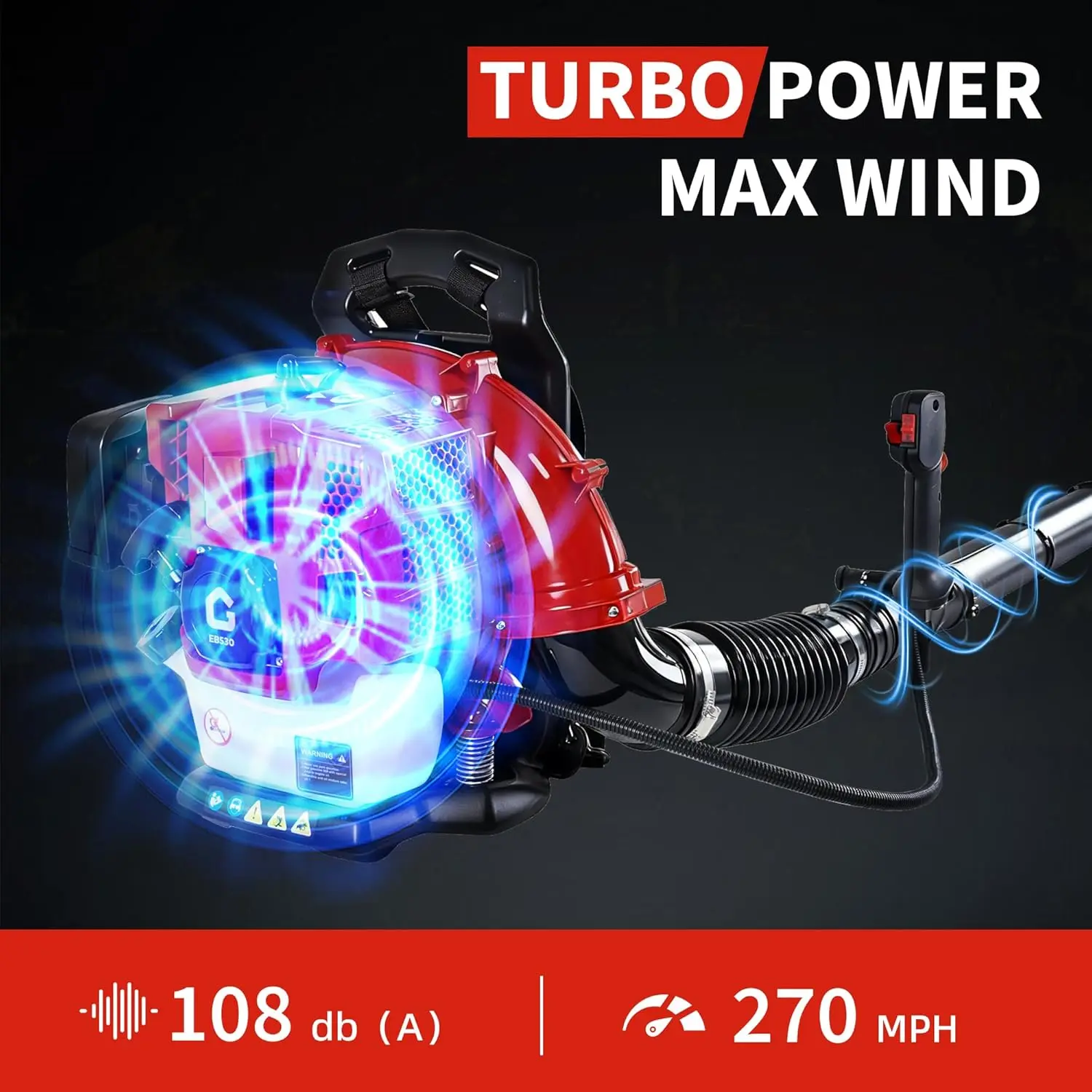 backpack leaf blower,gas powered blower,66CC 4HP engine/52CC 2.2HP engine,880 CFM airflow,320 MPH wind speed,lightweight yard tool,low vibration design,professional landscaping equipment,multi-season outdoor cleaning