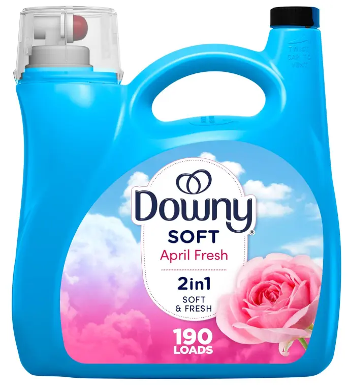 Downy Liquid Fabric Softener, April Fresh 2-in-1 Fresh & Soft, 140 Fl Oz, 190 Loads, Fabric Conditioner For Freshness And Softness