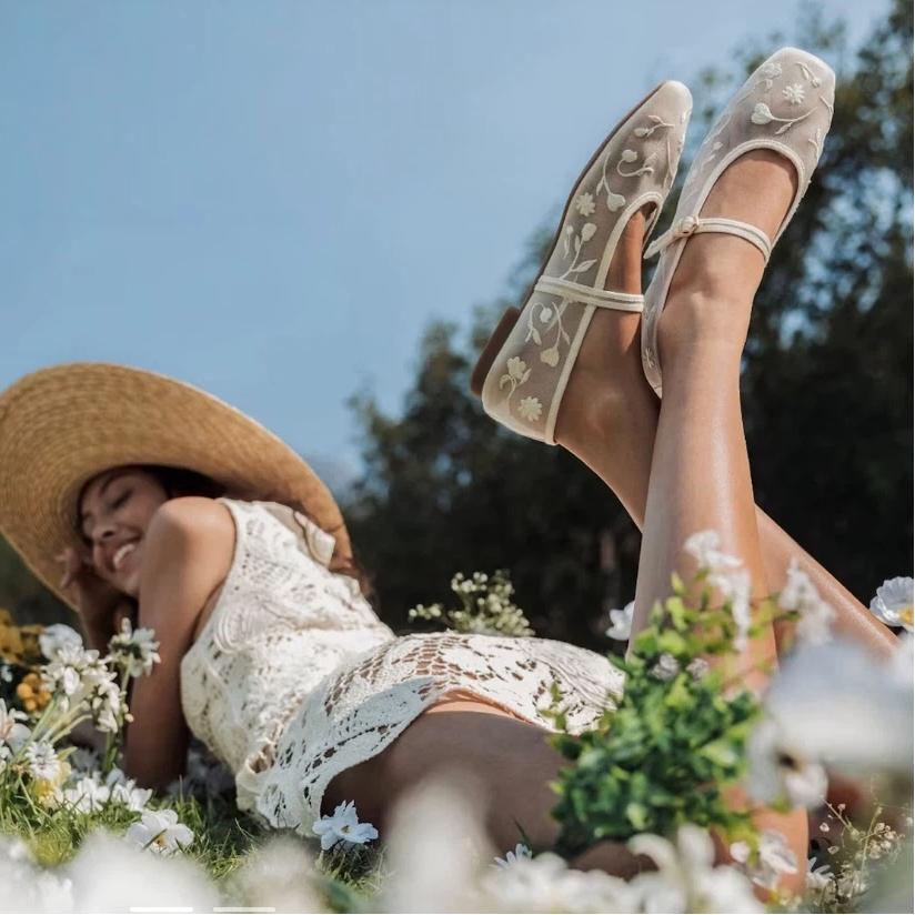 VIVAIA Women's Square-Toe Knit Mary Janes Ballet Arch Fit Flats,  APMA, Machine Washable / Blister-Free Heel / Foldable & Lightweight Retro Chic (Margot Mary Janes) Free Shoe Charm Designated Color Until Sold Out Randomly,  Wide Feet Friendly, SpringFresh